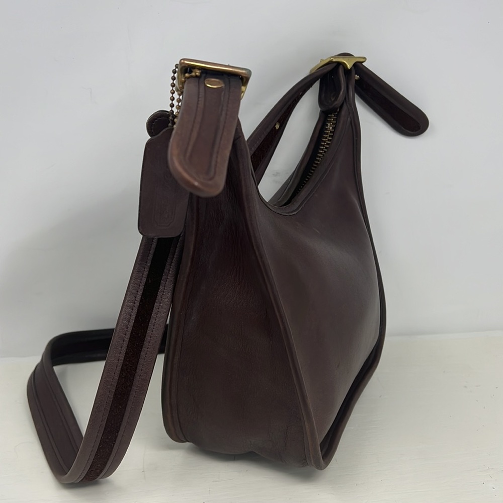 Coach Dark Brown Leather Hobo Bag with Gold Hardware - Picture 9 of 15